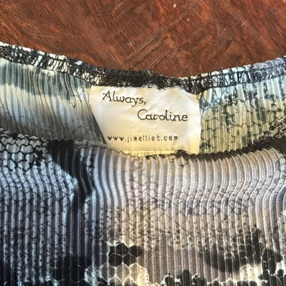 Always Caroline maxi dress abstract animal print dress two slots sleeveless xl
